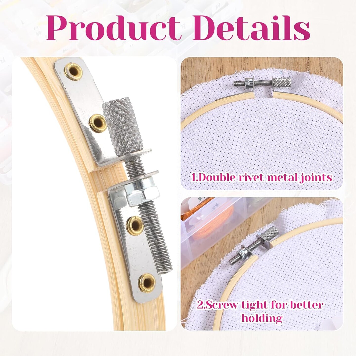 3 Pieces Embroidery Hoops