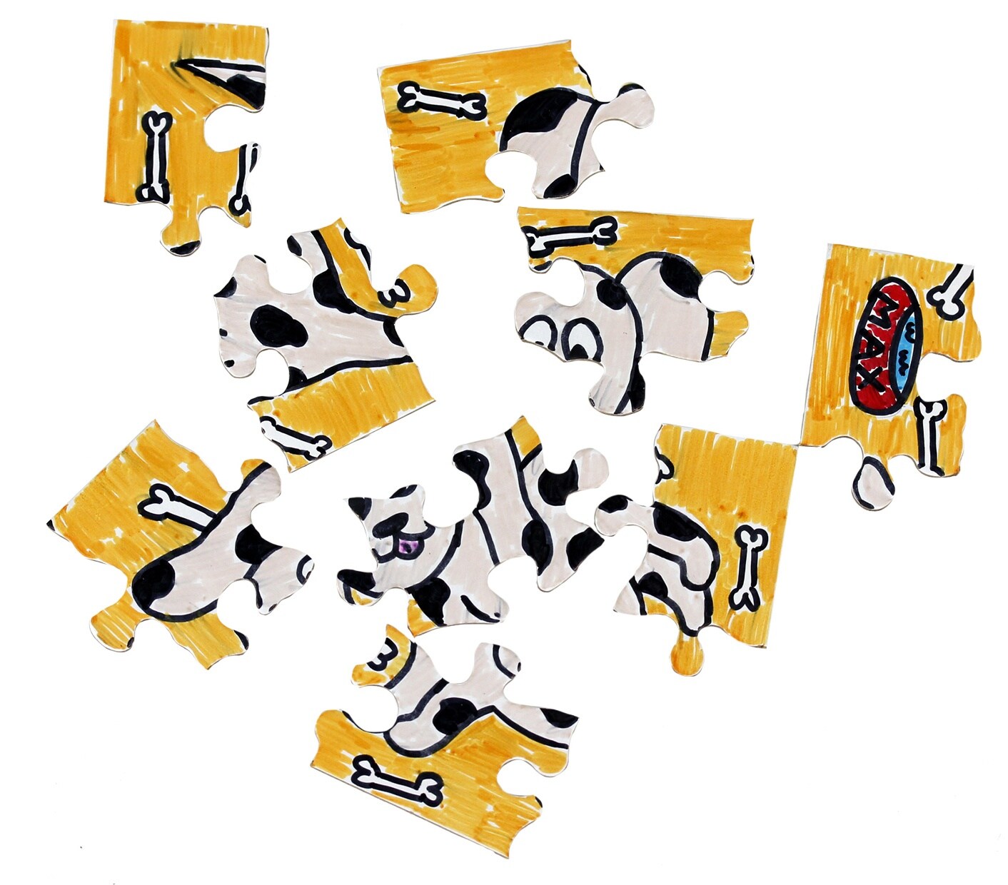 Hygloss Compoz-A-Puzzle Blank Jigsaw Puzzle 4"X5.5" 24/Pkg-9 Pieces