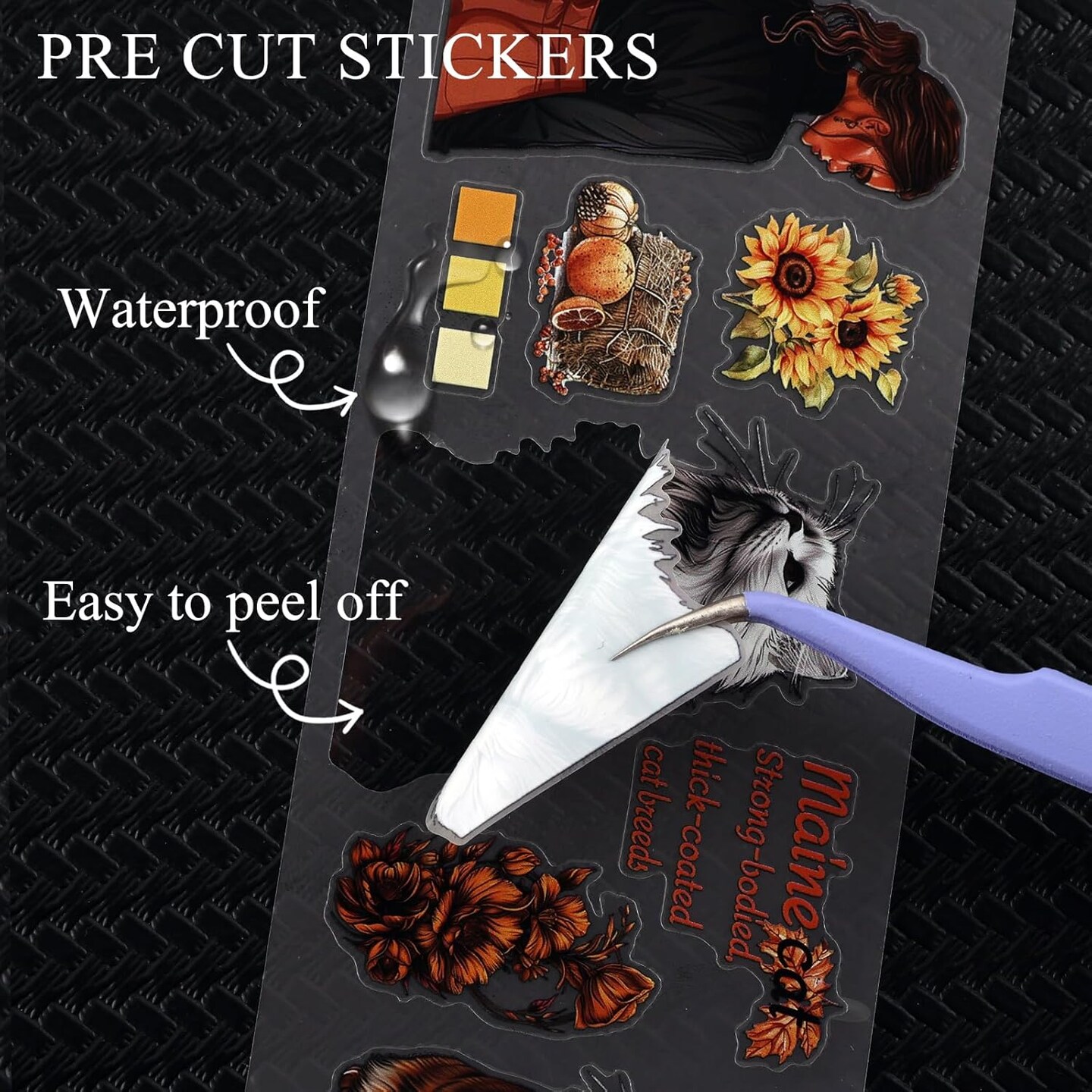 Girl Flower Pet Stickers - Washi Tape Set