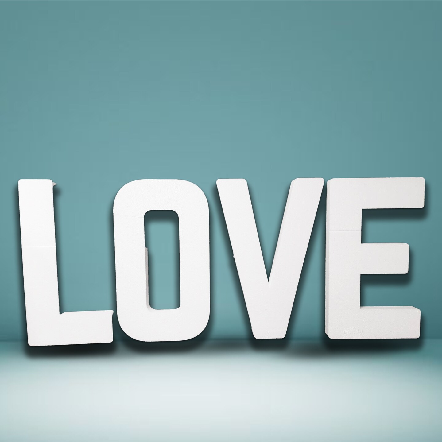 1 Count LOVE White Foam Letters Jumbo Party Decor Customizable Craft Letters 24&#x22;