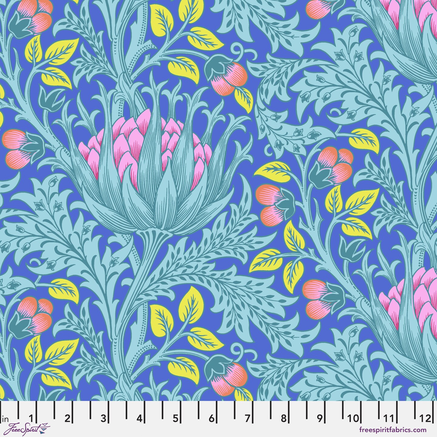 Artichoke in Blue (pwkw001.blue) | Kaffe x Morris and Co. | The Original Morris & Co | Free Spirit
