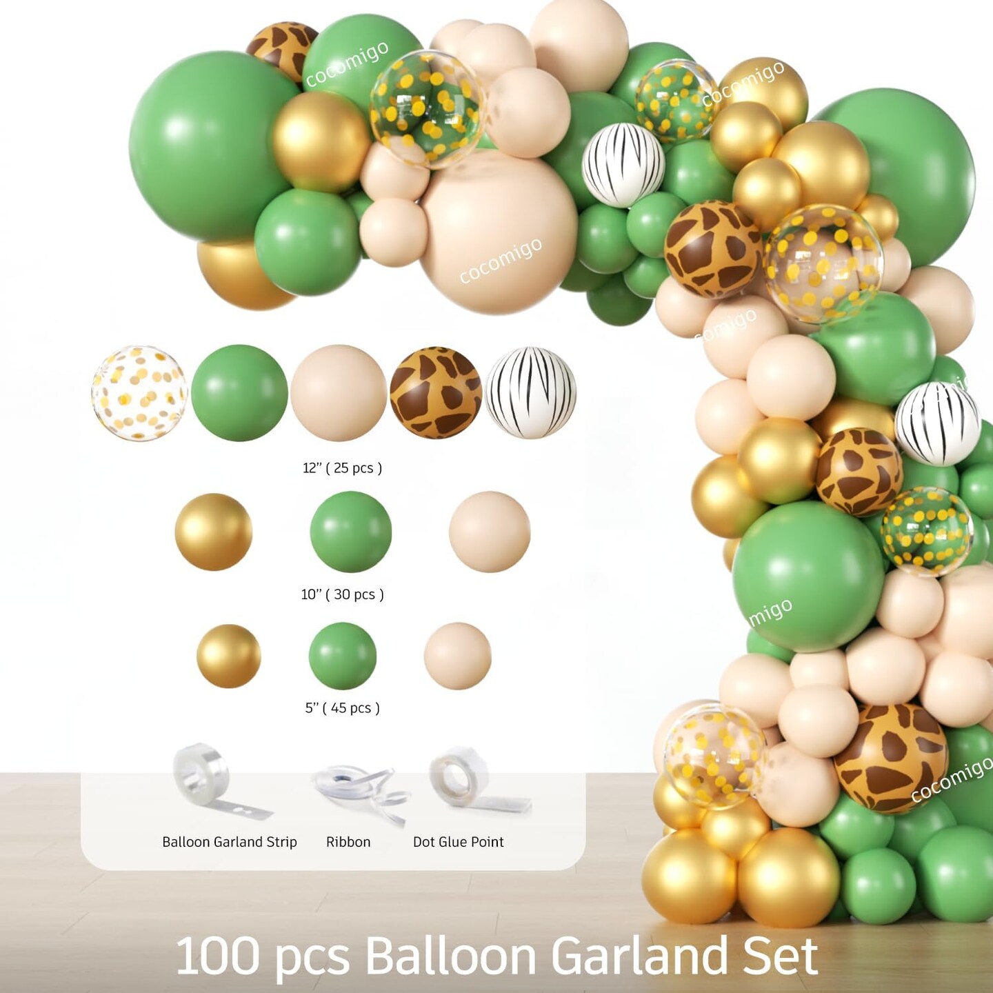 260PCS Safari Baby Shower Decorations - All-in-1 Supplies Pack