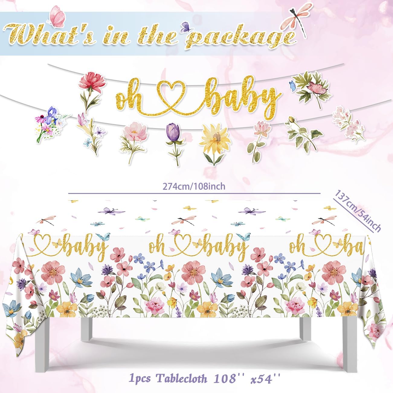 Baby in Bloom Baby Shower Decorations