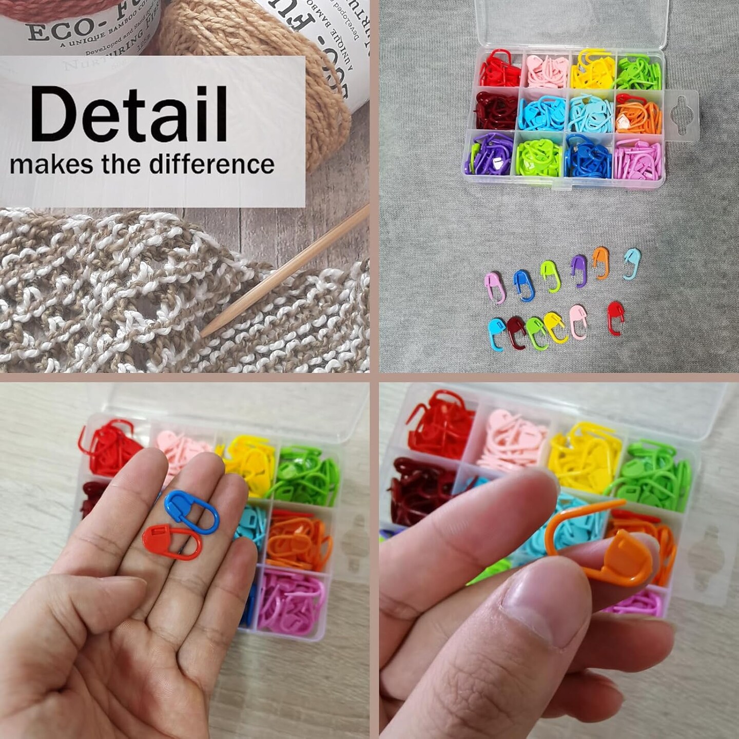180PCS Knitting Crochet Locking Stitch Markers