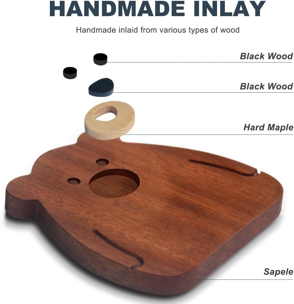 6 pcs Wood Coasters for Drinks Absorbent
