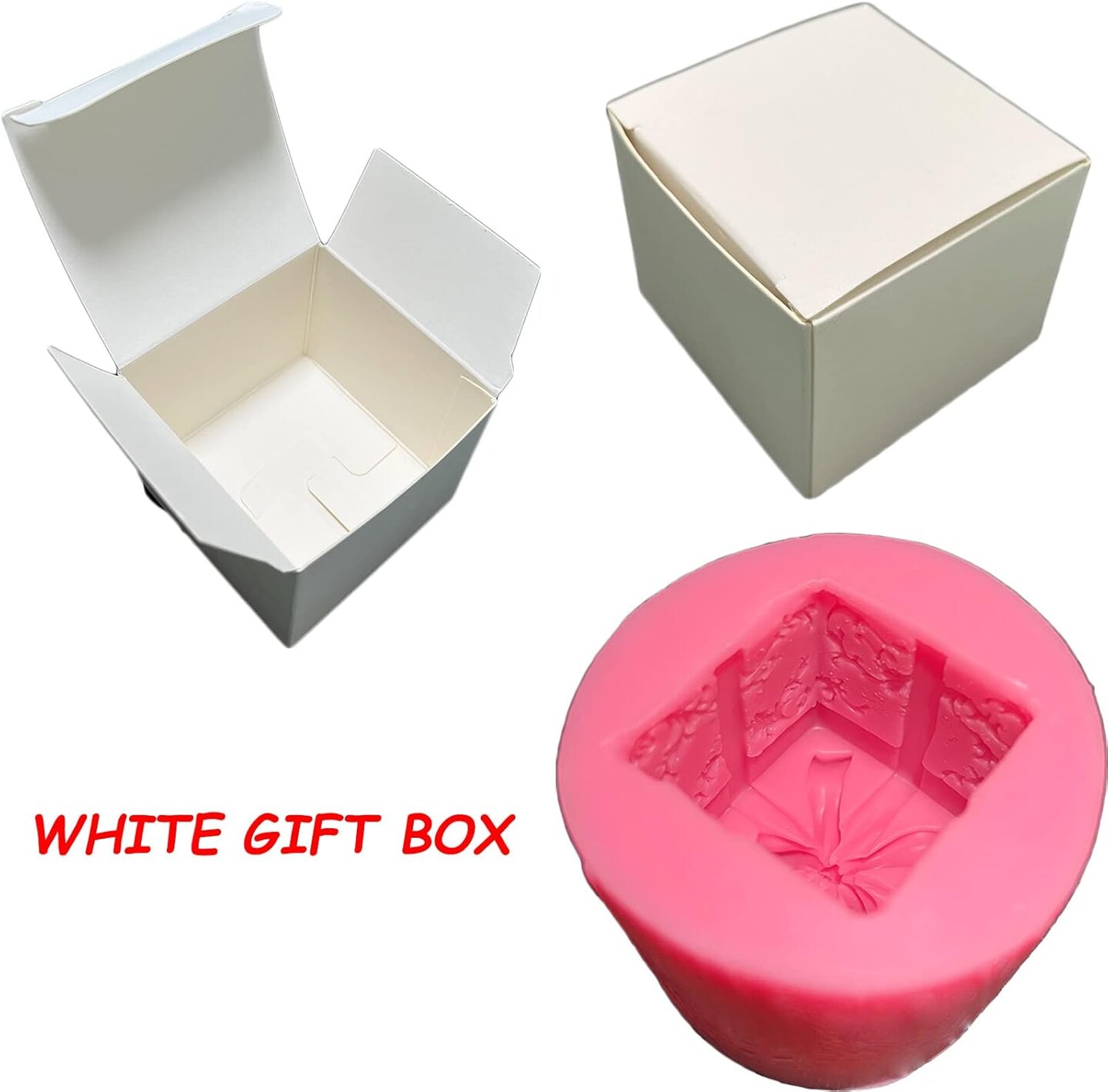 Candle Soap Silicone Mold Wick - Gift Box, DIY Handmade Candles Melt Molds