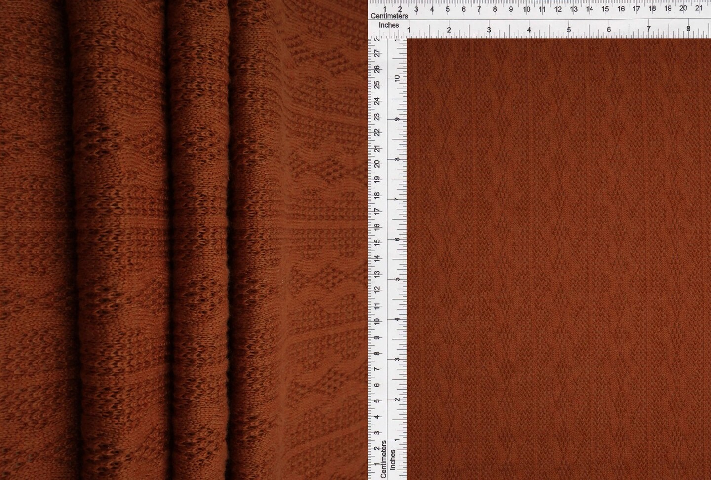 1 Yard Knit Jacquard Cable Knit Sweater Fabric Stretch Polyester Spandex 58/60 Inches Wide