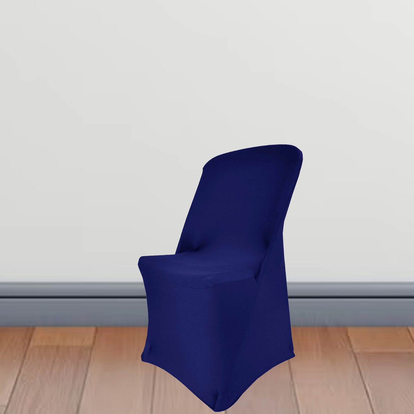 1 Piece Navy Blue Chair Cover Spandex Stretch Fit for Lifetime Folding Chair