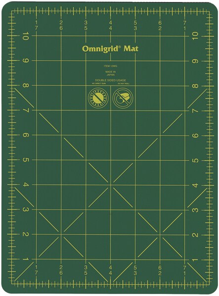 Omnigrid Cutting Mat W/Grid 8.75&#x22;X11.75&#x22;-Green