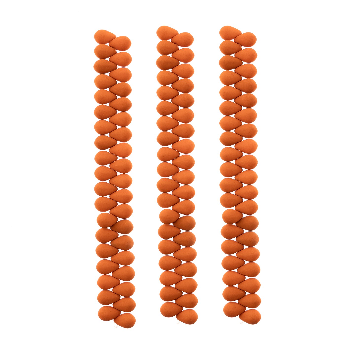 John Bead 114pcs 6x9mm Czech Glass White Alabaster Velvet Drop Bead Strands