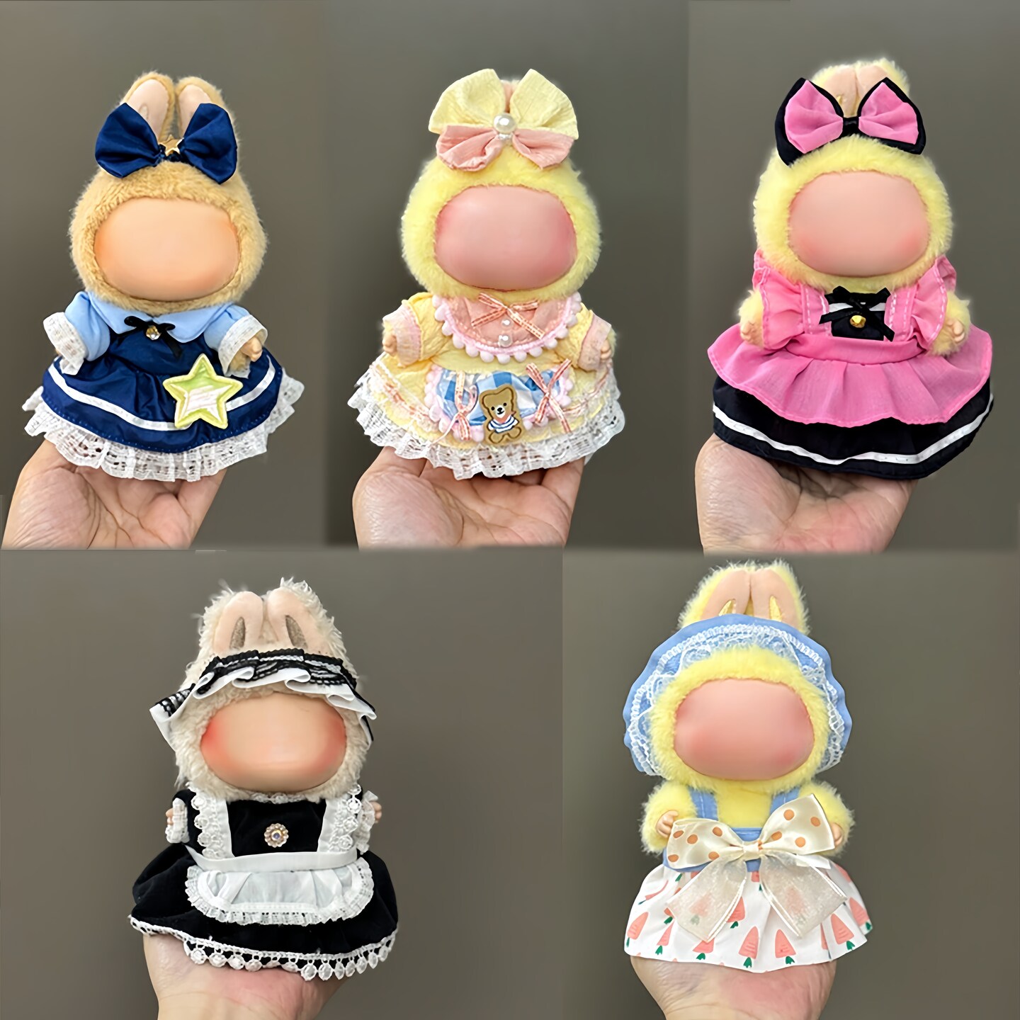 Popmart Labubu Plush Doll Clothes Cute dresses - Premium Quality for Perfect Fit (Doll Not Included)