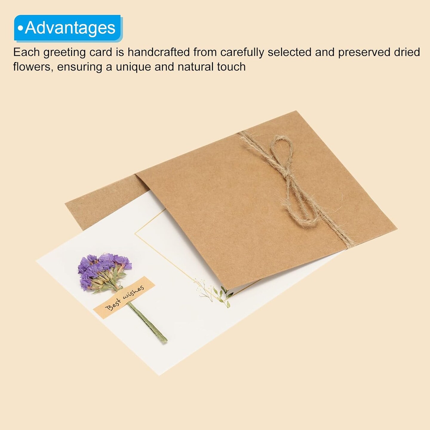 7&#x22;x5&#x22; Dried Flowers Greeting Cards