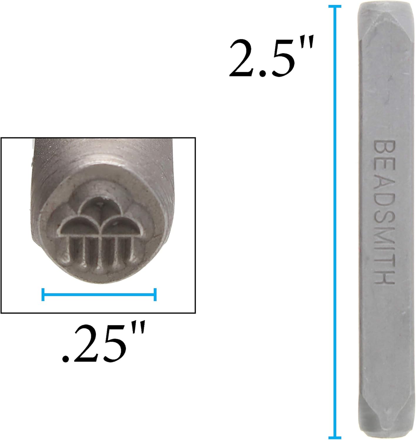 The Beadsmith Steel Design Stamps - Jewelry Stamping Tools, Eagle Design, 2.25 Inches w/ 6 mm Base