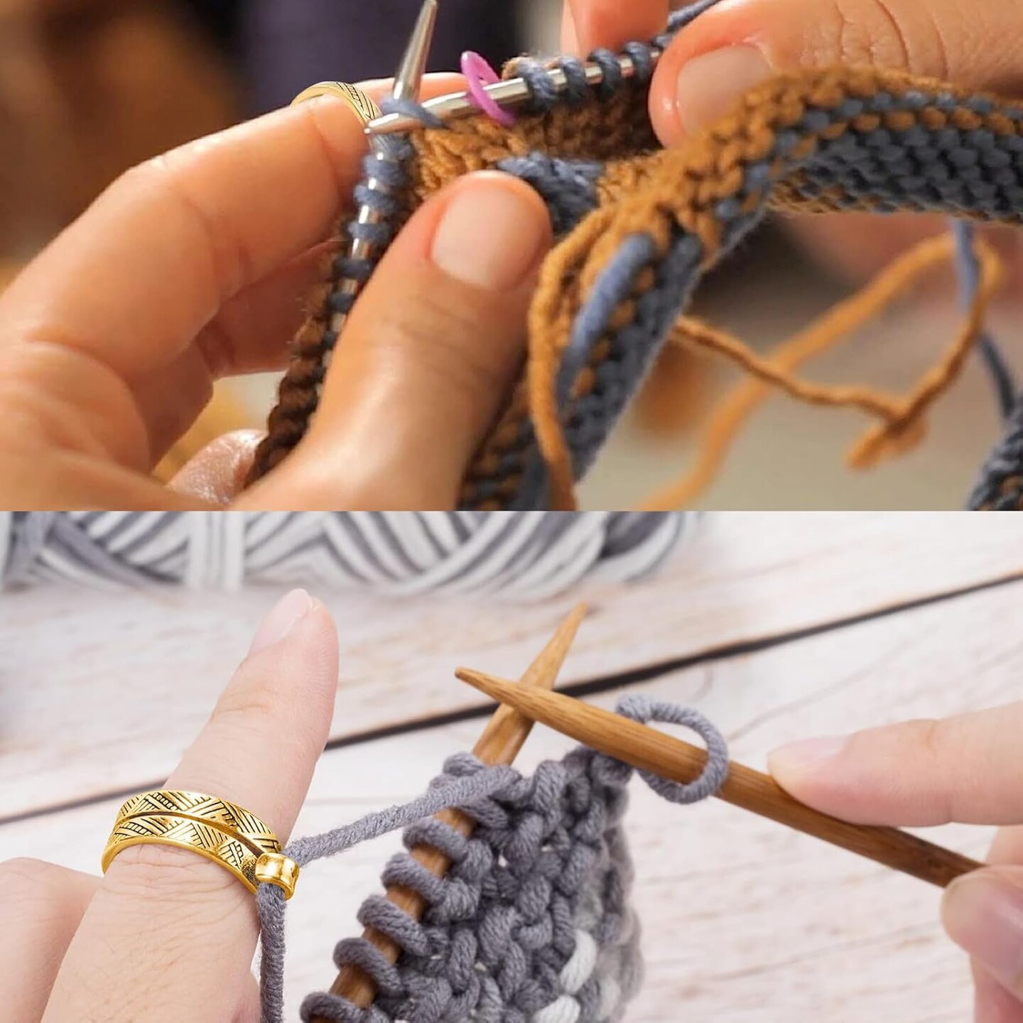 10 Pack Knitting Crochet Loop Ring