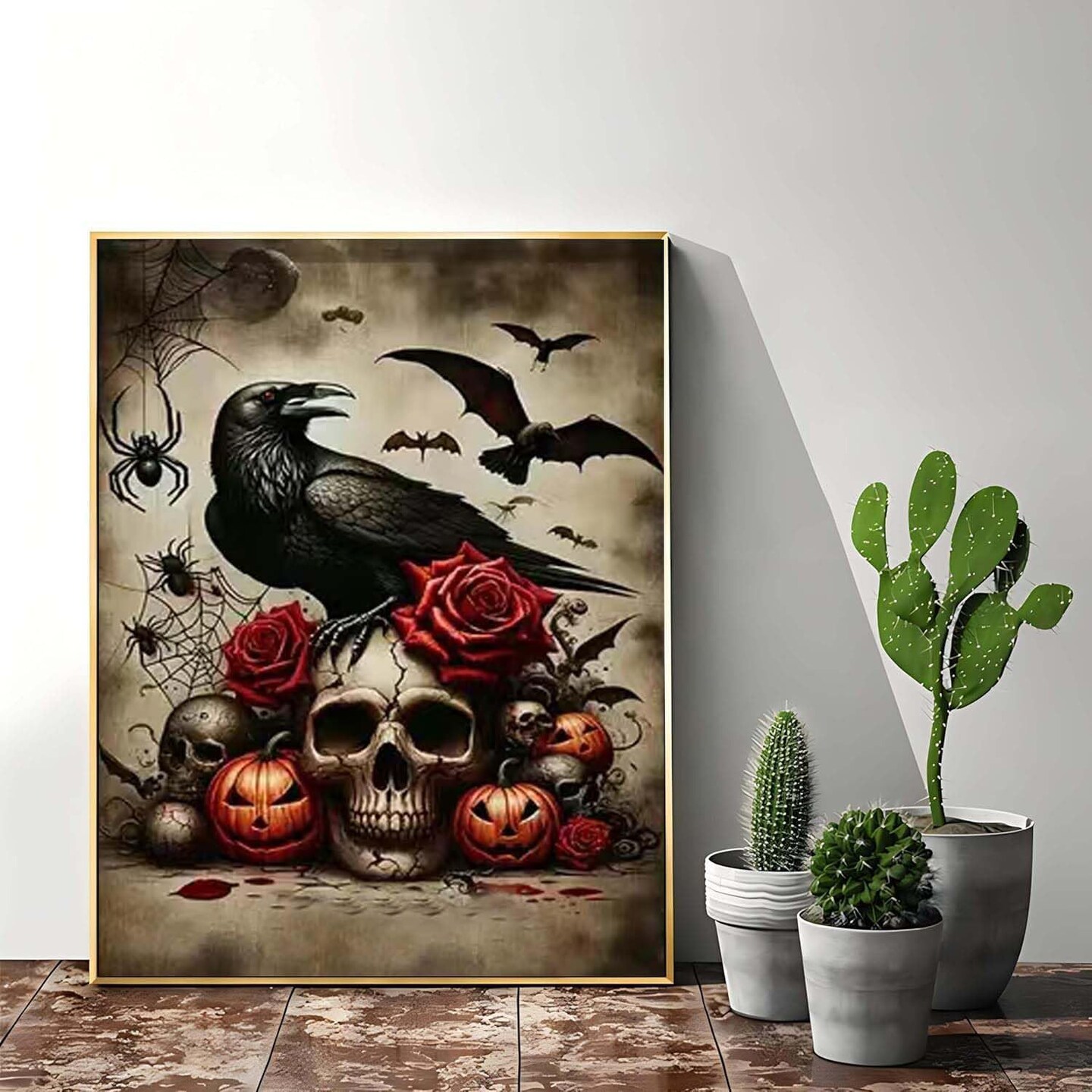 5D Diamond Painting Kits for Adults - Halloween Skull Eagle Diamond Art Kits