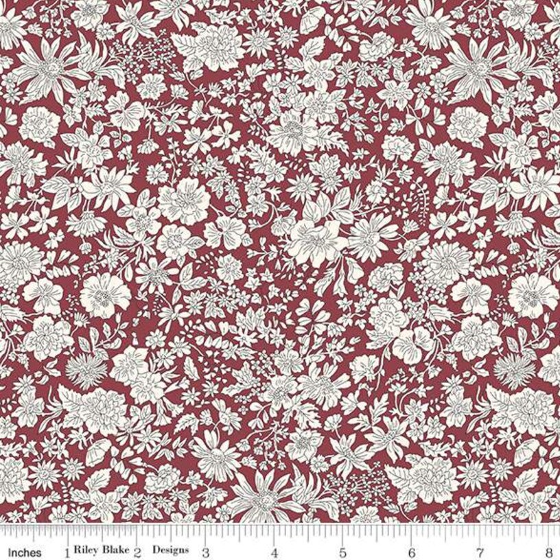 Emily Belle in Claret (01666435a) | Emily Belle | Liberty Fabrics | Riley Blake