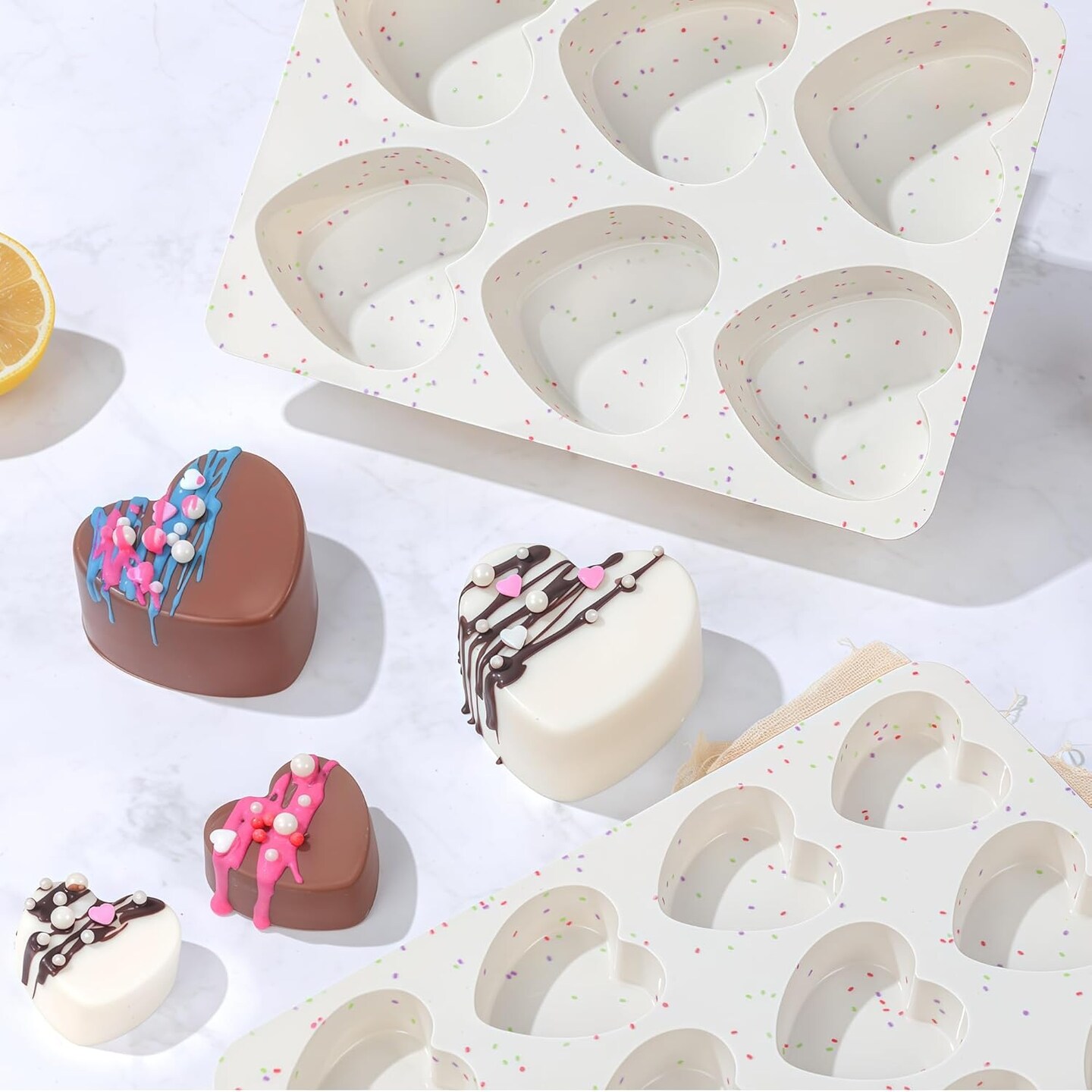 1 Inch Mini Heart Shaped Silicone Molds