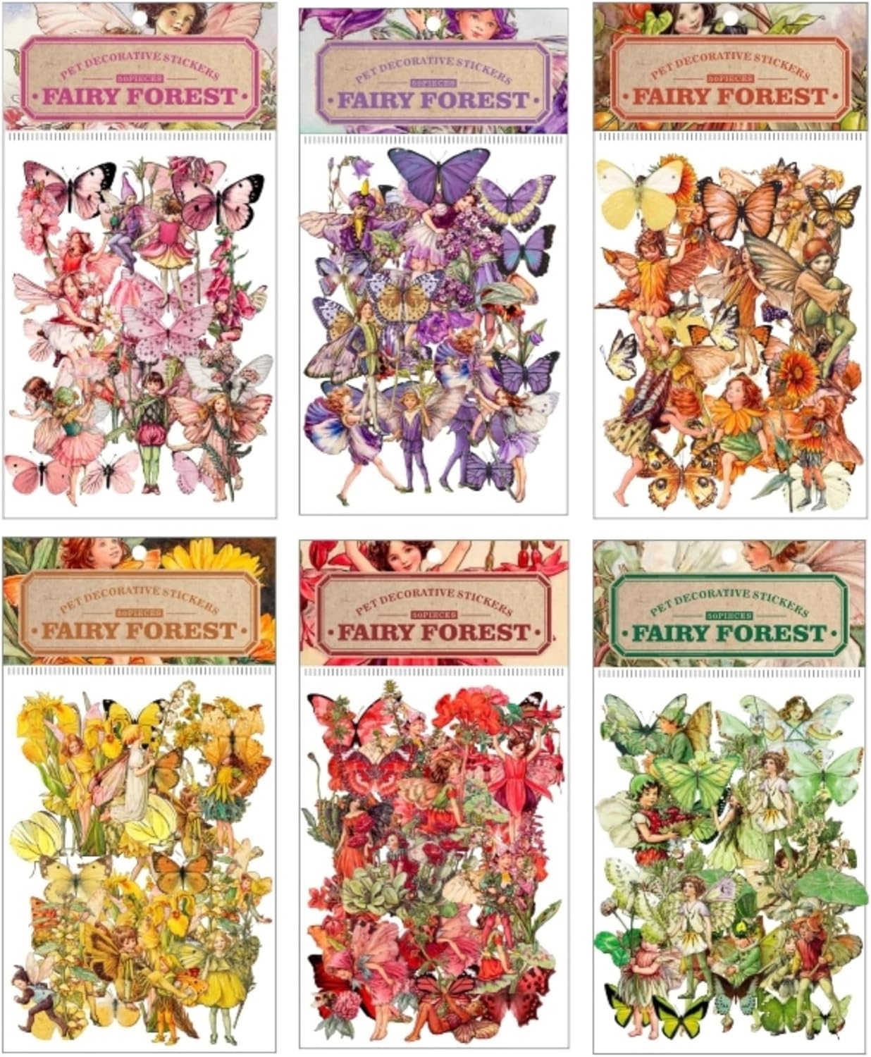 Vintage Flower Fairy Stickers 300Pcs