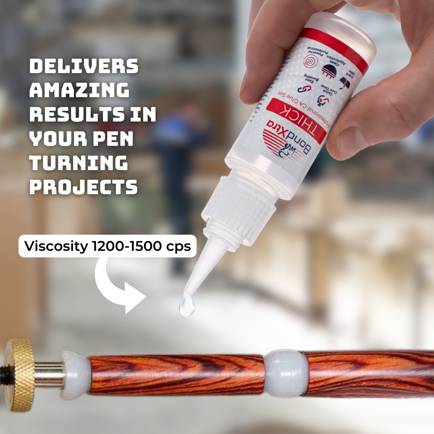 BONDXTRA BX4 4 oz. Thick CA Glue Set – Premium Super Glue Kit for Woodworking, Crafts & DIY, Fast-Drying, Clear Cyanoacrylate Adhesive with Microtips