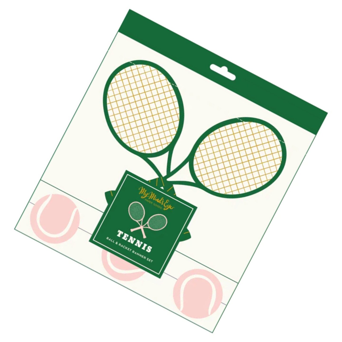 Tennis Racket & Ball Banner Set – 2-Piece Sports Party Decor for Birthdays, Tournaments & Club Events