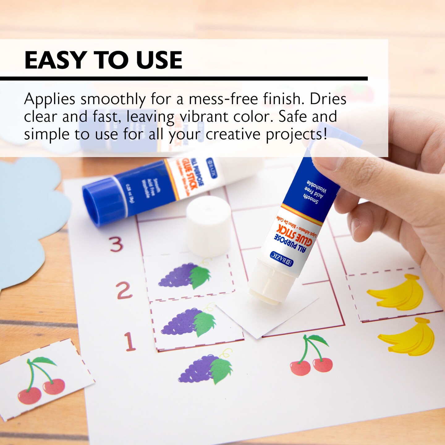 BAZIC Glue Stick Premium 0.28 oz (8g)(4/Pack)