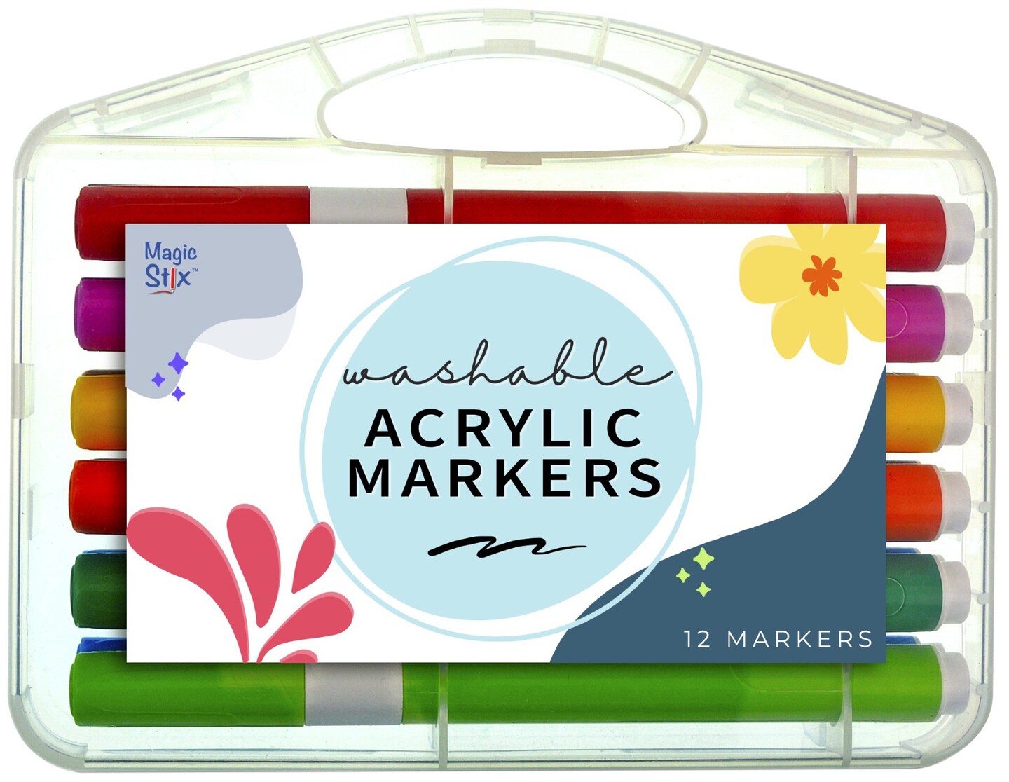Kwik Stix Magic Stix Washable Acrylic Markers 12/Pkg-Assorted Colors