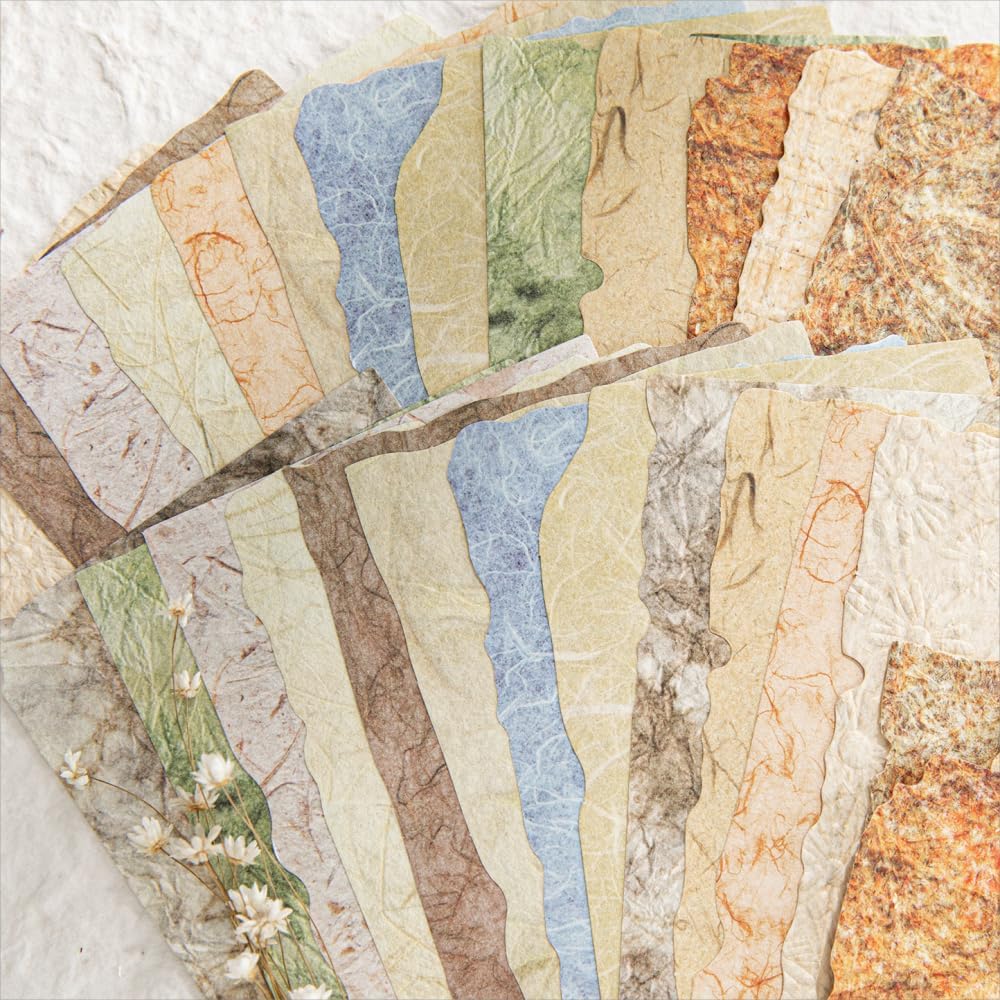 84 Sheets Small Textured Scrapbook Paper 2.4 x 3.2, 3.4 x 4.9 Inches