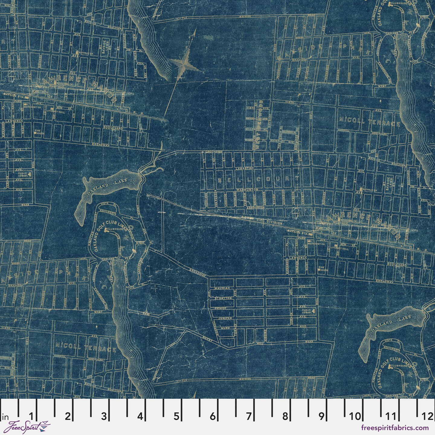 Map in Blue (pwth283.blue) | Eclectic Elements Palette in Blue | Tim Holtz | Free Spirit