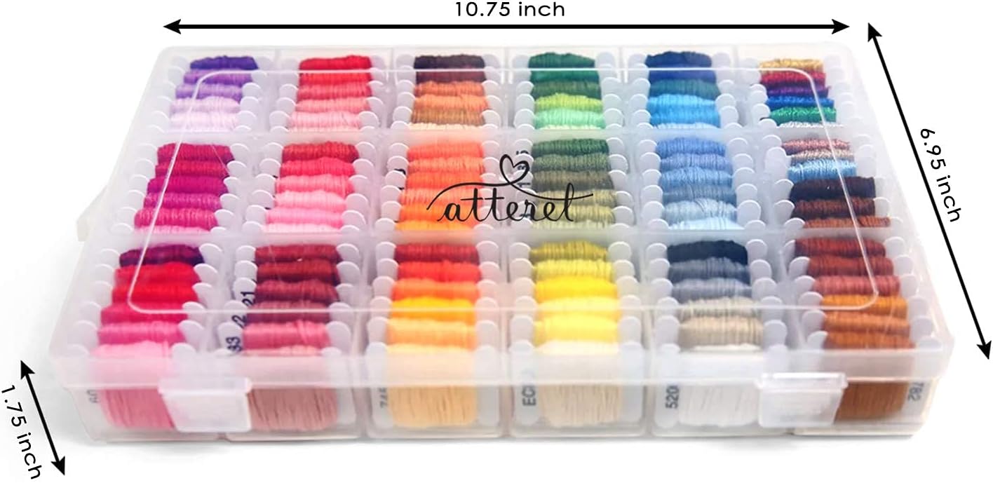 4 Inches - The Original 108-Color Embroidery Floss Kit (Multi Color)