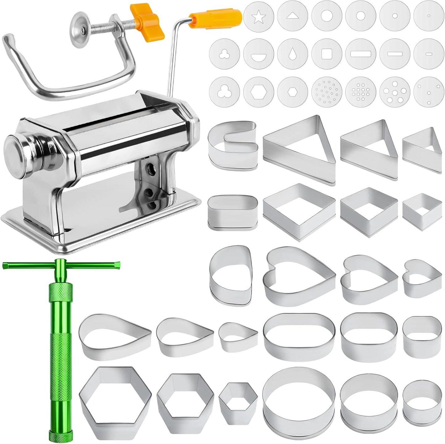 Polymer Clay Roller Set - Clay Press Machine with Clay Extruder Tool Kit