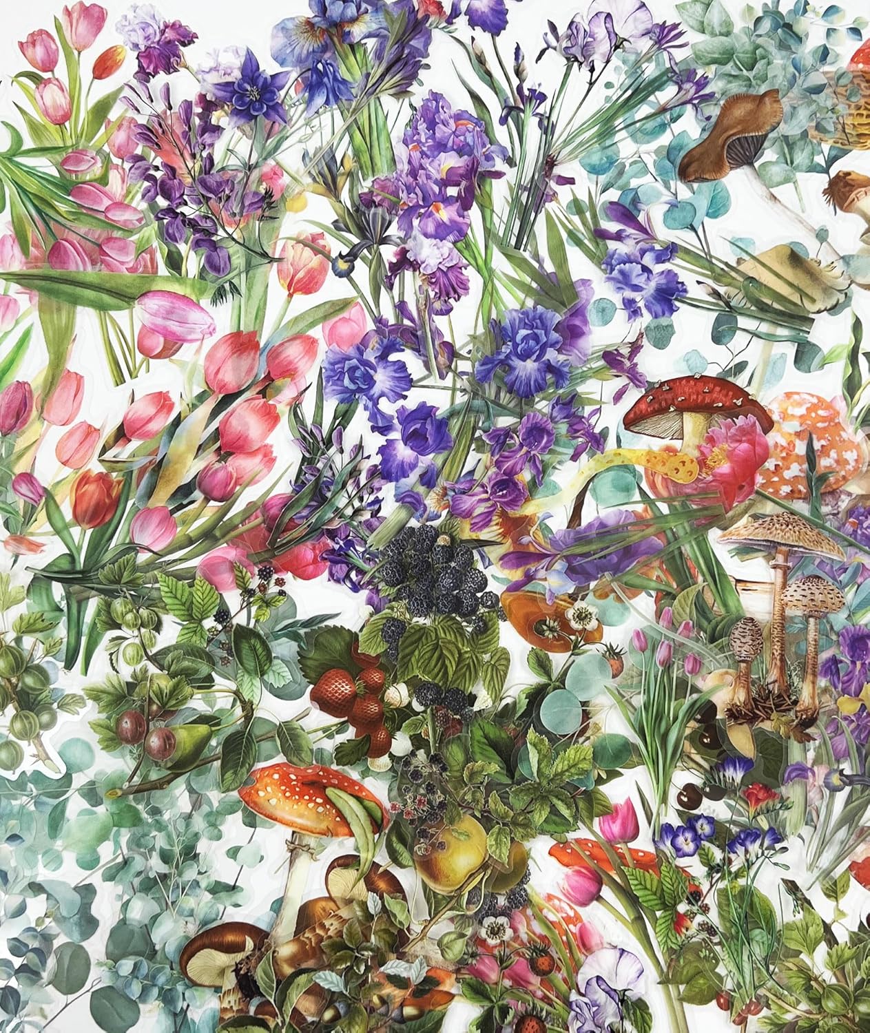 200 Pieces Aesthetic Flower Scrapbook Stickers Set