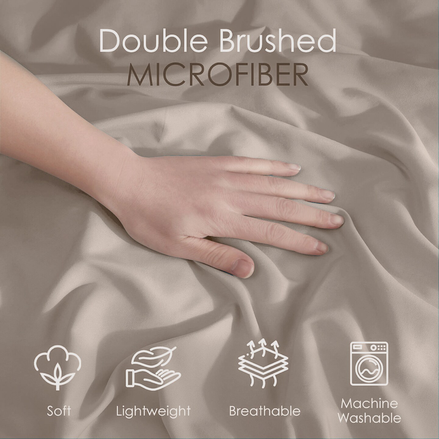 Hearth &#x26; Harbor Duvet Cover With Fitted Sheet Soft Double Brushed Bedding Set