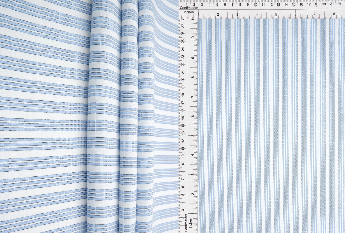 1 Yard Poplin Triple Stripe Woven Fabric 57/58″ Wide Polyester Rayon Blend