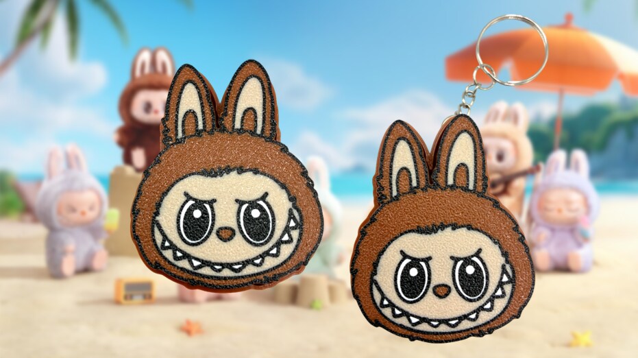 Labubu Character Fidget Clicker and Fidget Clicker Keychain