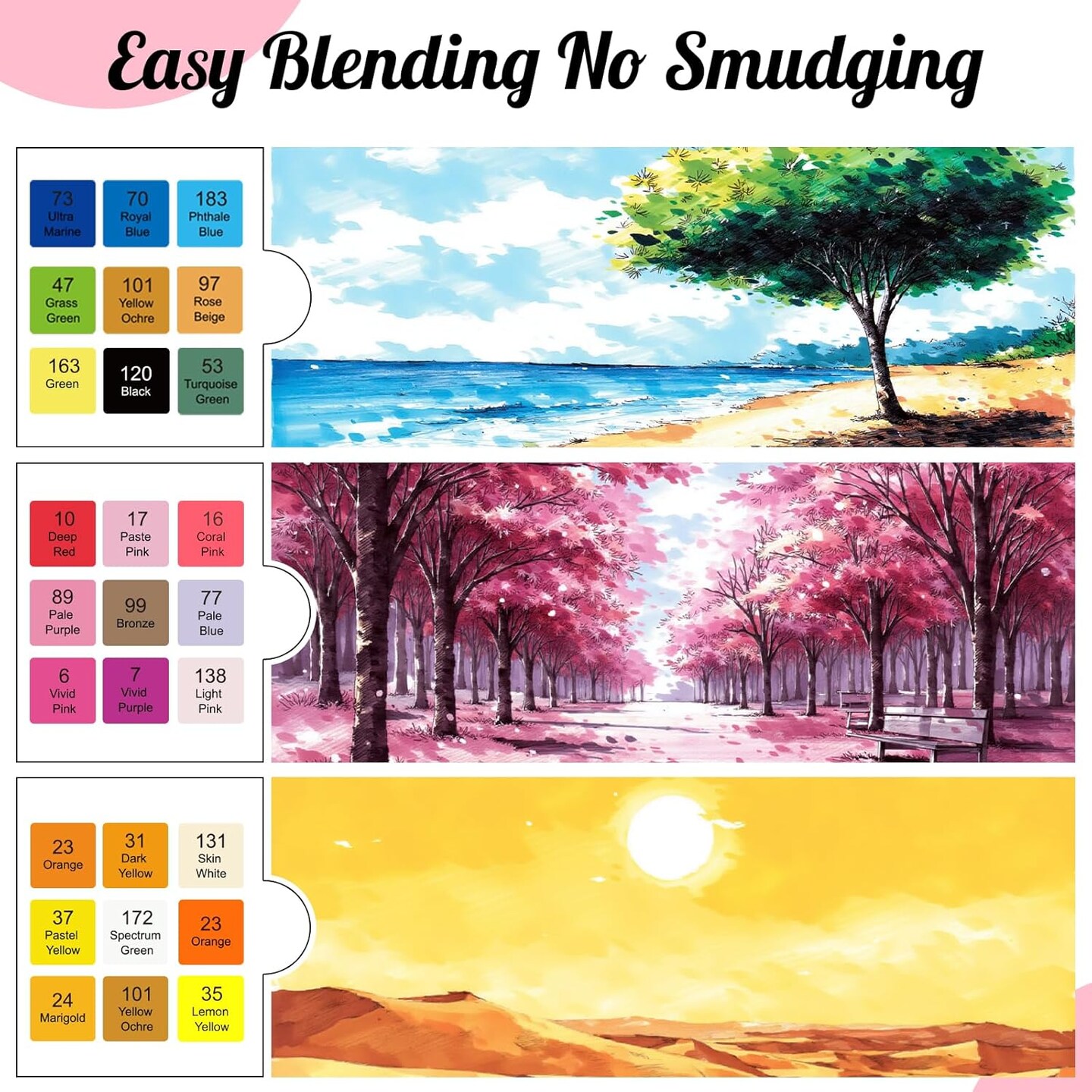 80 Color Dual Tip Art Drawing Markers