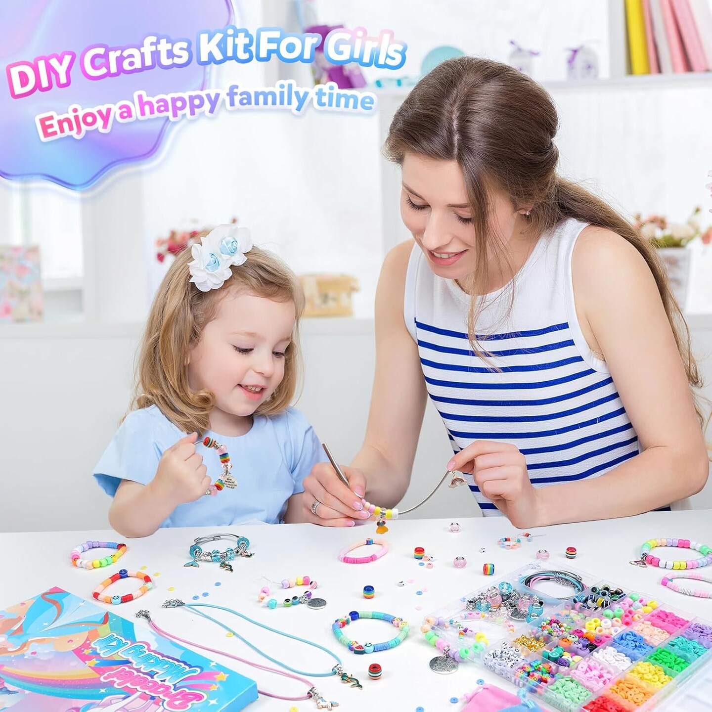 Bracelet Making Kit for Girls (Blue) 7.09 x 10.43 x 0.67 inches