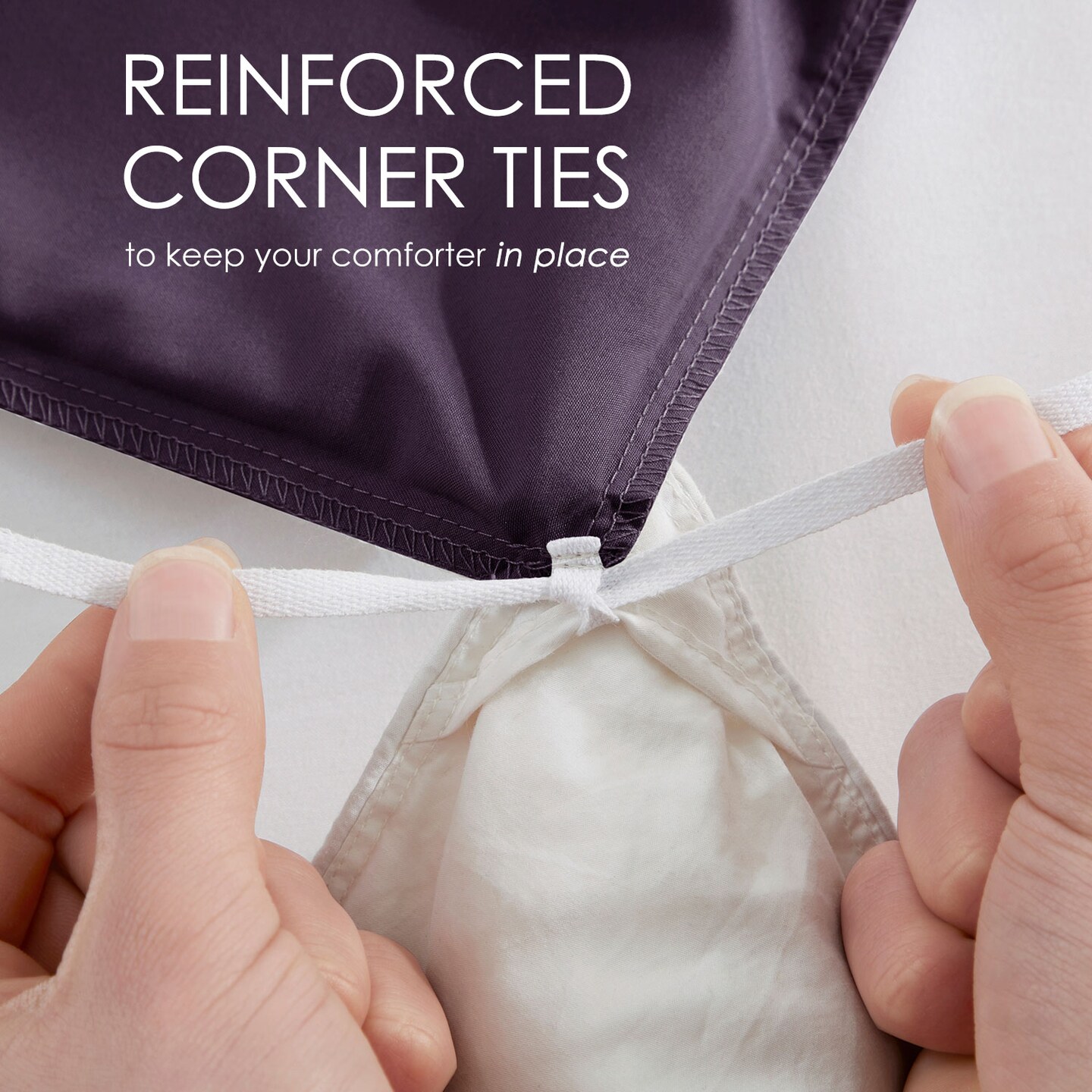 Hearth & Harbor Duvet Cover With Fitted Sheet Soft Double Brushed Bedding Set