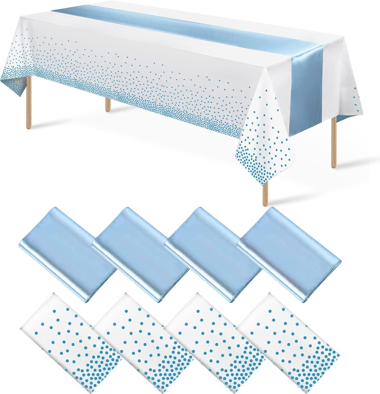 8Pack Disposable Plastic Tablecloths