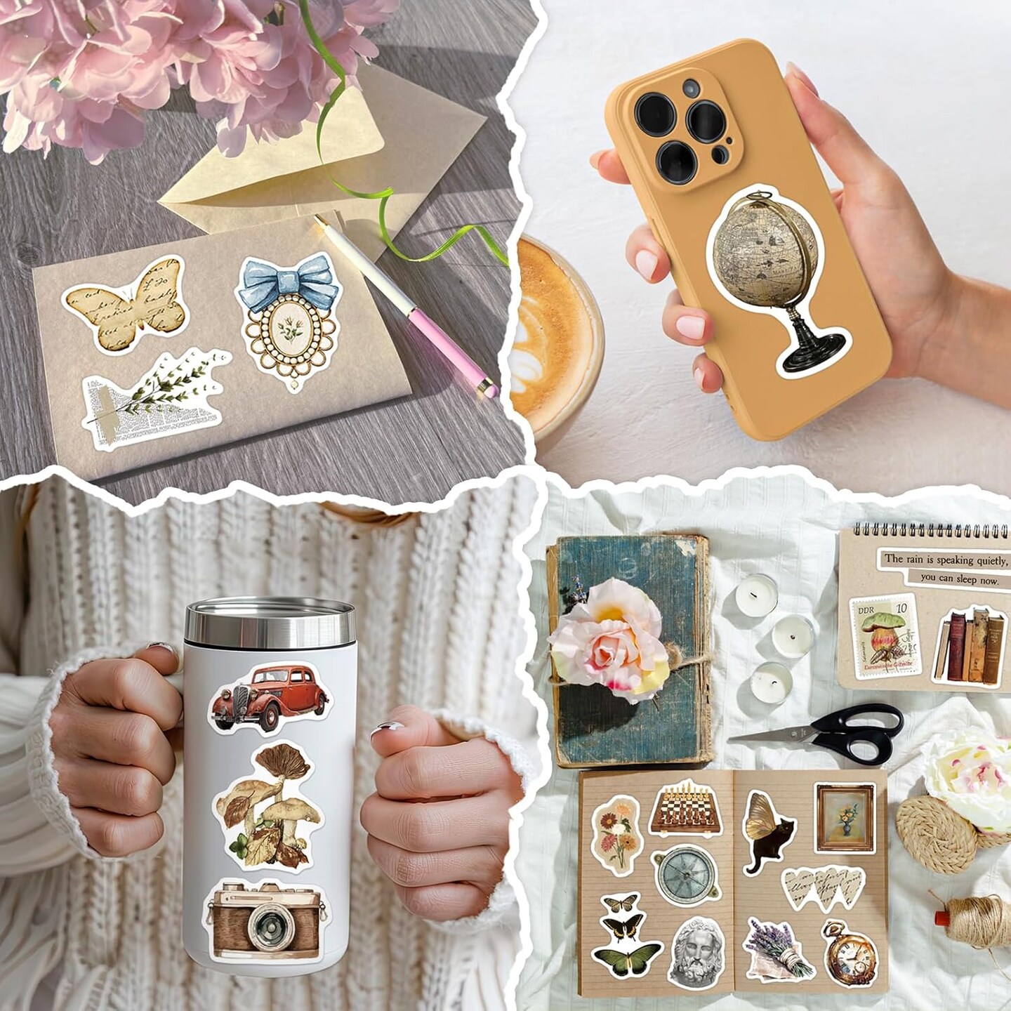 400 PCS - Vintage Retro Stickers