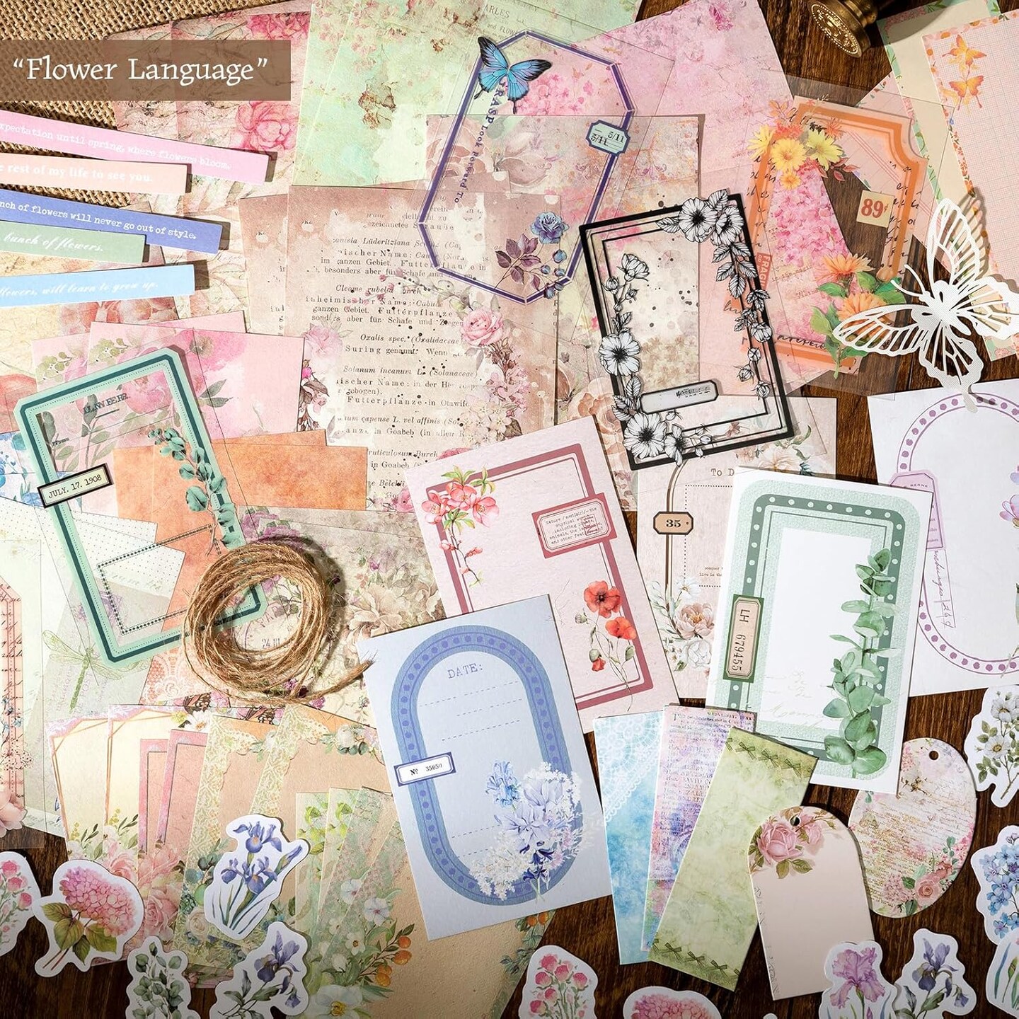 170Pcs Vintage Scrapbooking Stickers Pack(B)