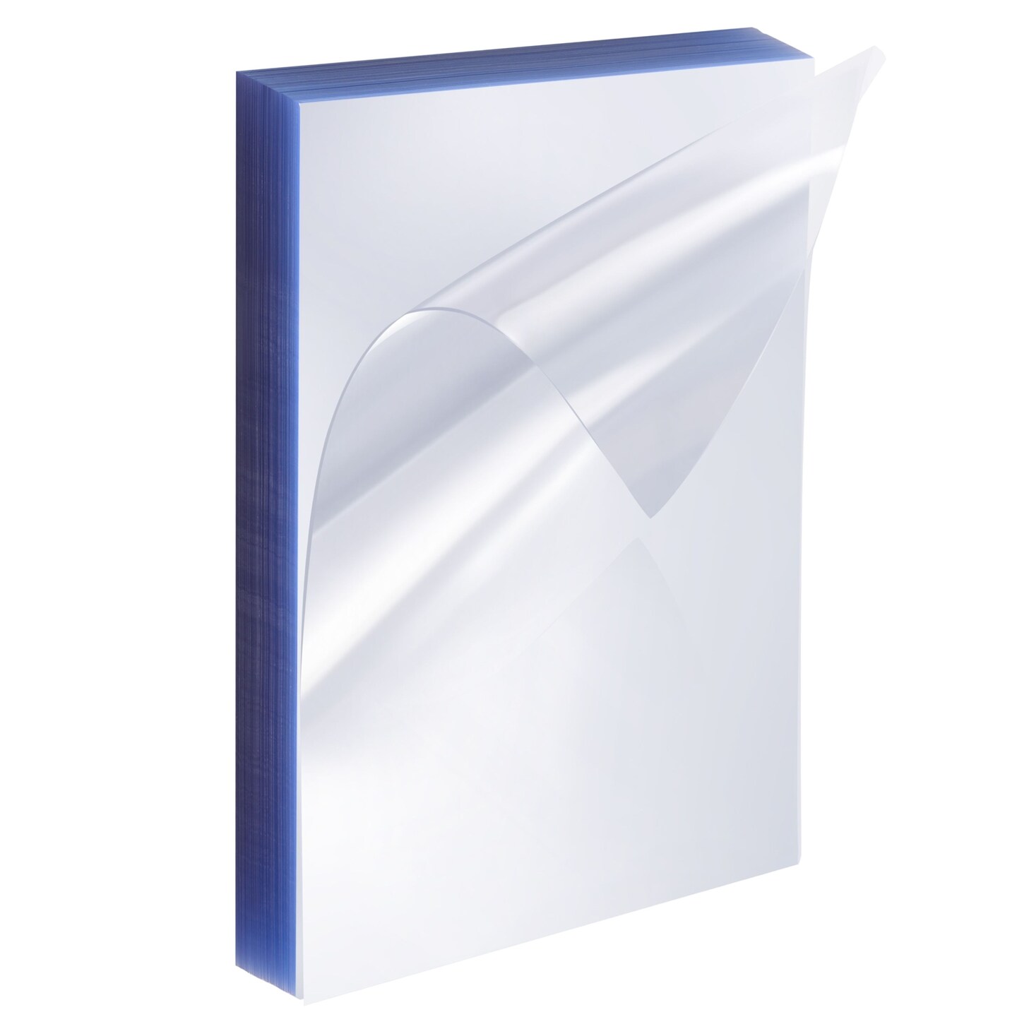 100 Pack Clear Presentation Covers for Binding, Letter Size 10 Mil Plastic Sheets for Reports, Presentations, Awards, Books (8.5 x 11 In)