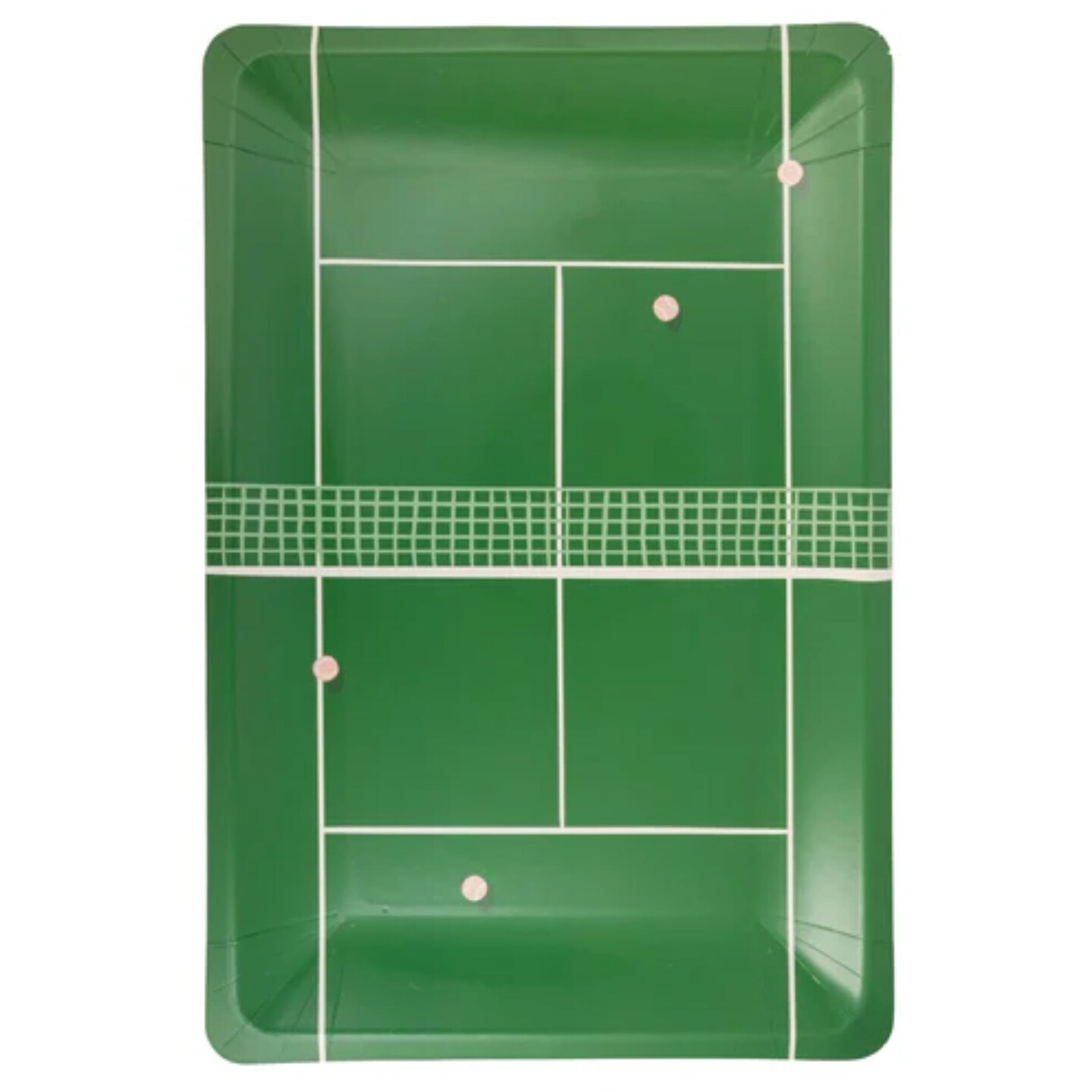 Tennis Court Paper Plates – Set of 8 | Fun & Durable Tennis-Themed Plates for Parties, Birthdays & Events