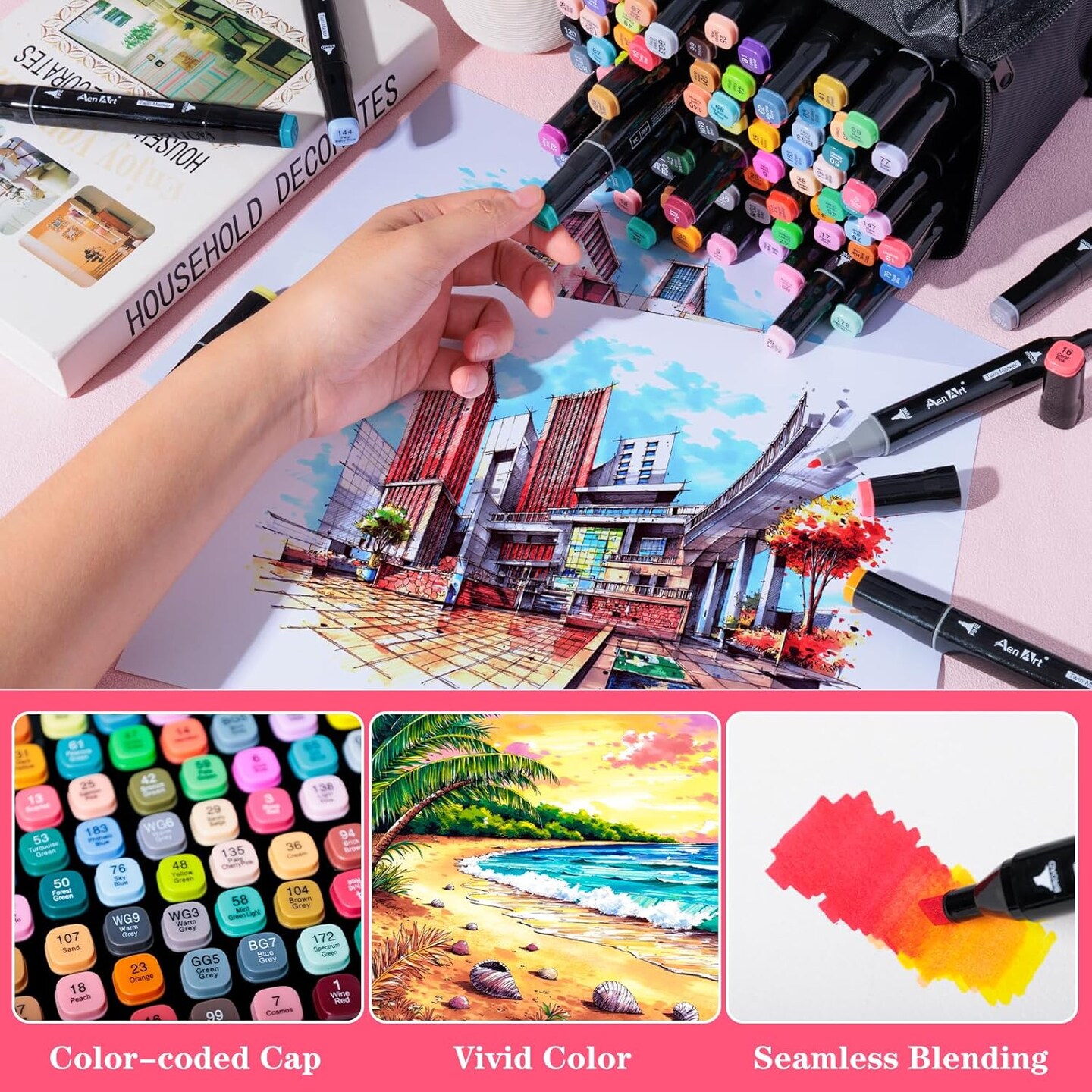 80 Color Dual Tip Art Drawing Markers