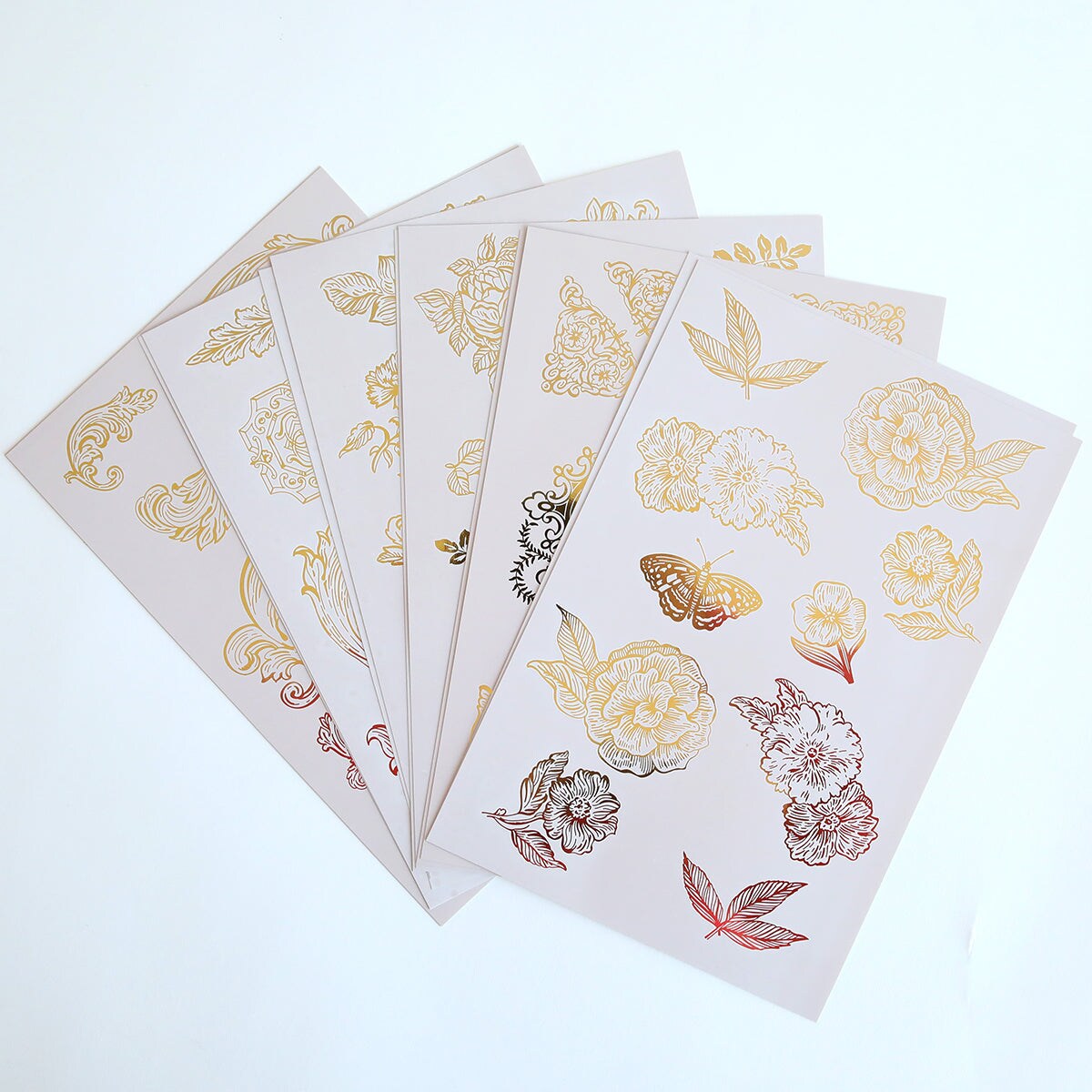 Glorious Foil Rub Ons Gold