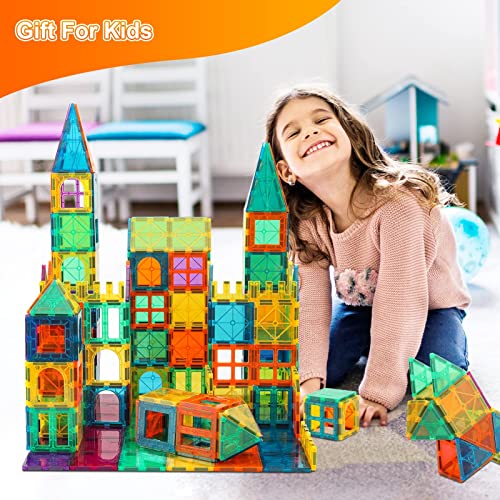 Magnetic Tiles Toys for Kids, Starter Set 3D Magnet Building Blocks Construction Playboards, STEM Learning Educational Toddlers Toy Gift for 3+ Year Old Boys and Girls