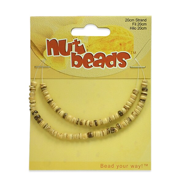 Coconut Tiny Beads - 8&#x22; Strand