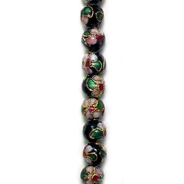 8mm x 8mm Cloisonne Bead 8 Inch Strand