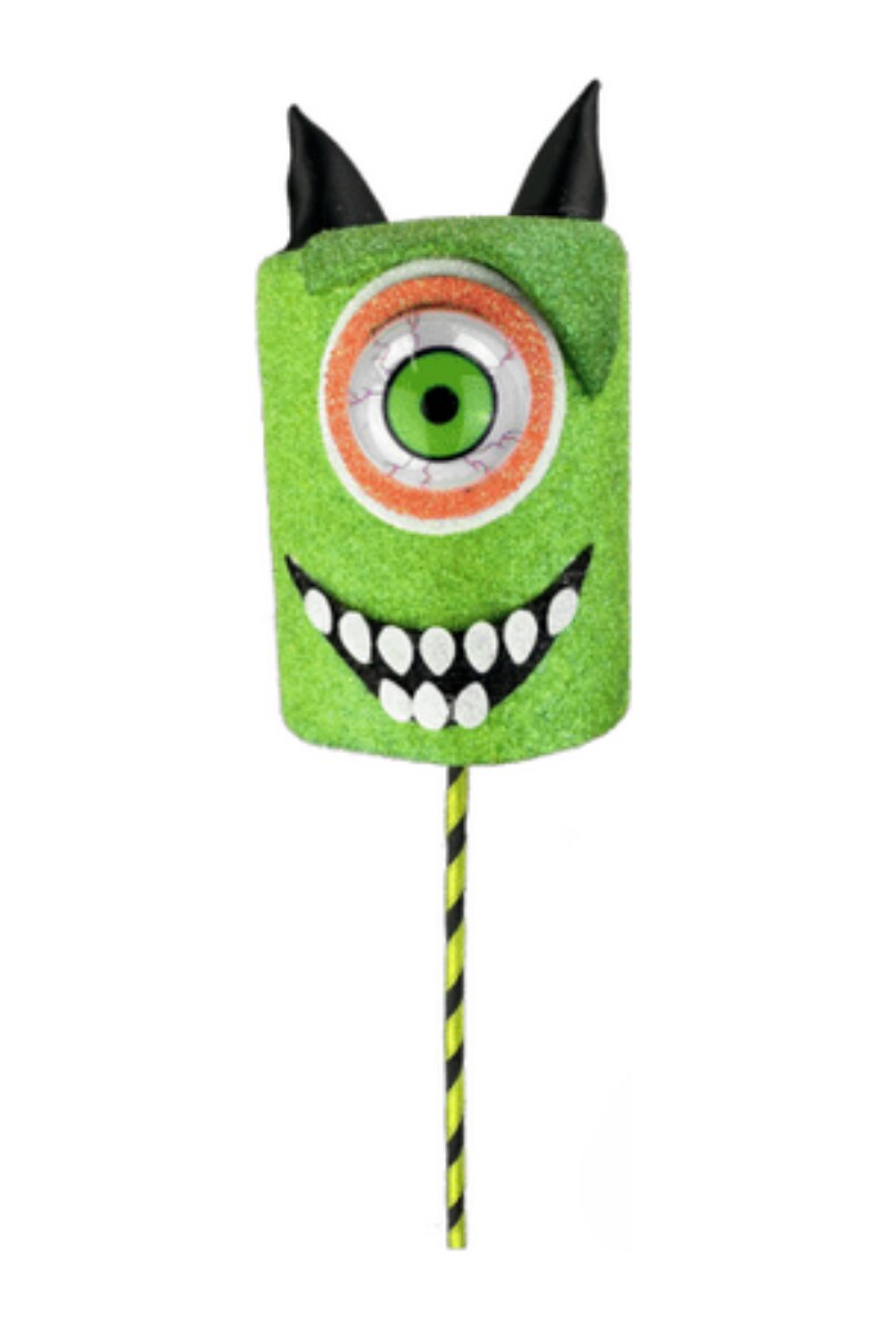 18&#x22; Evil Eye Marshmallow Spray: Green