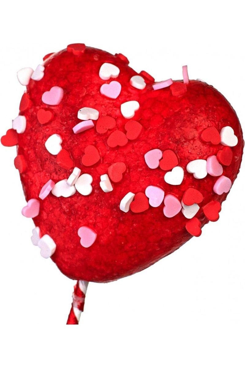 20&#x22; Sprinkle Heart Marshmallow Spray: Red