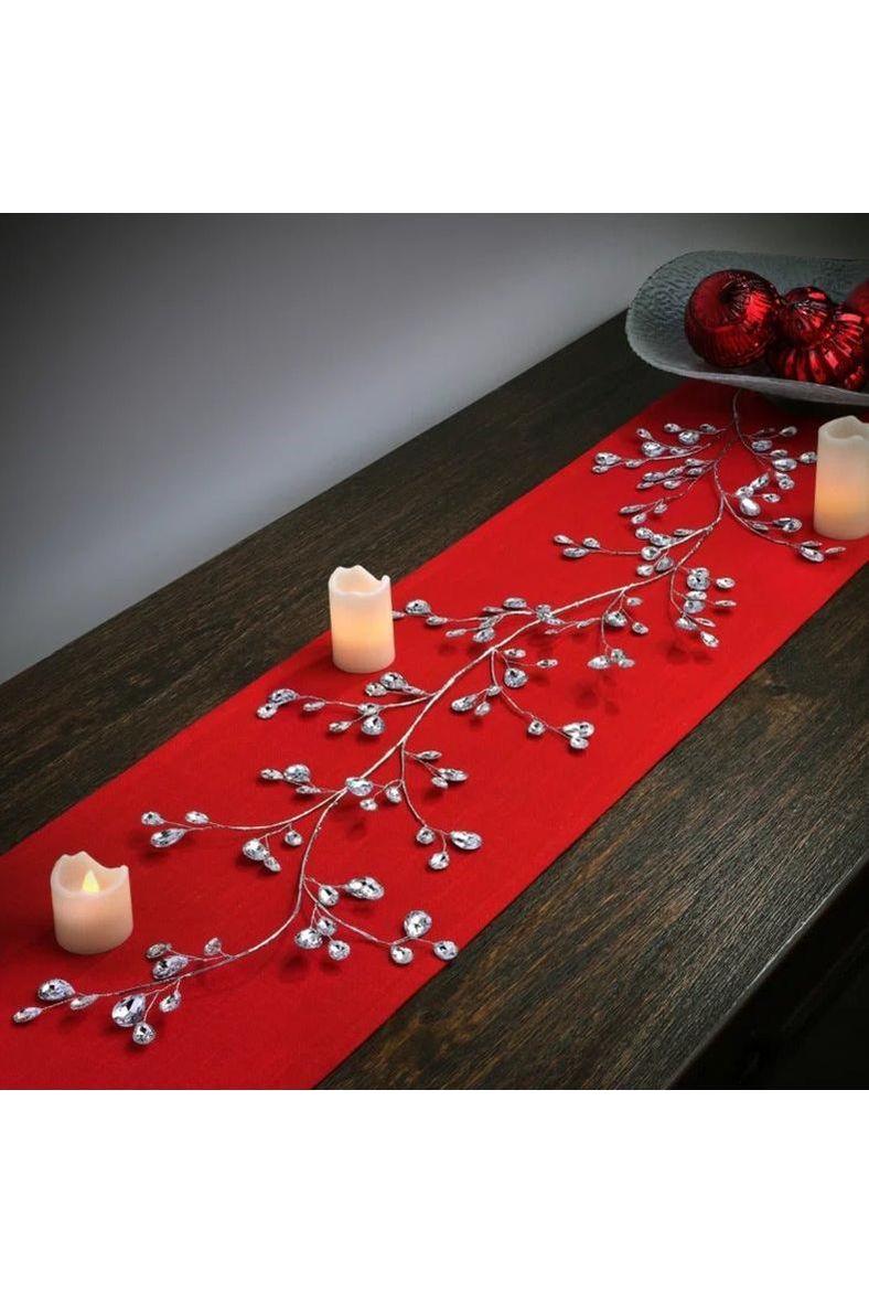 48&#x22; Metal Jewel Garland: Silver